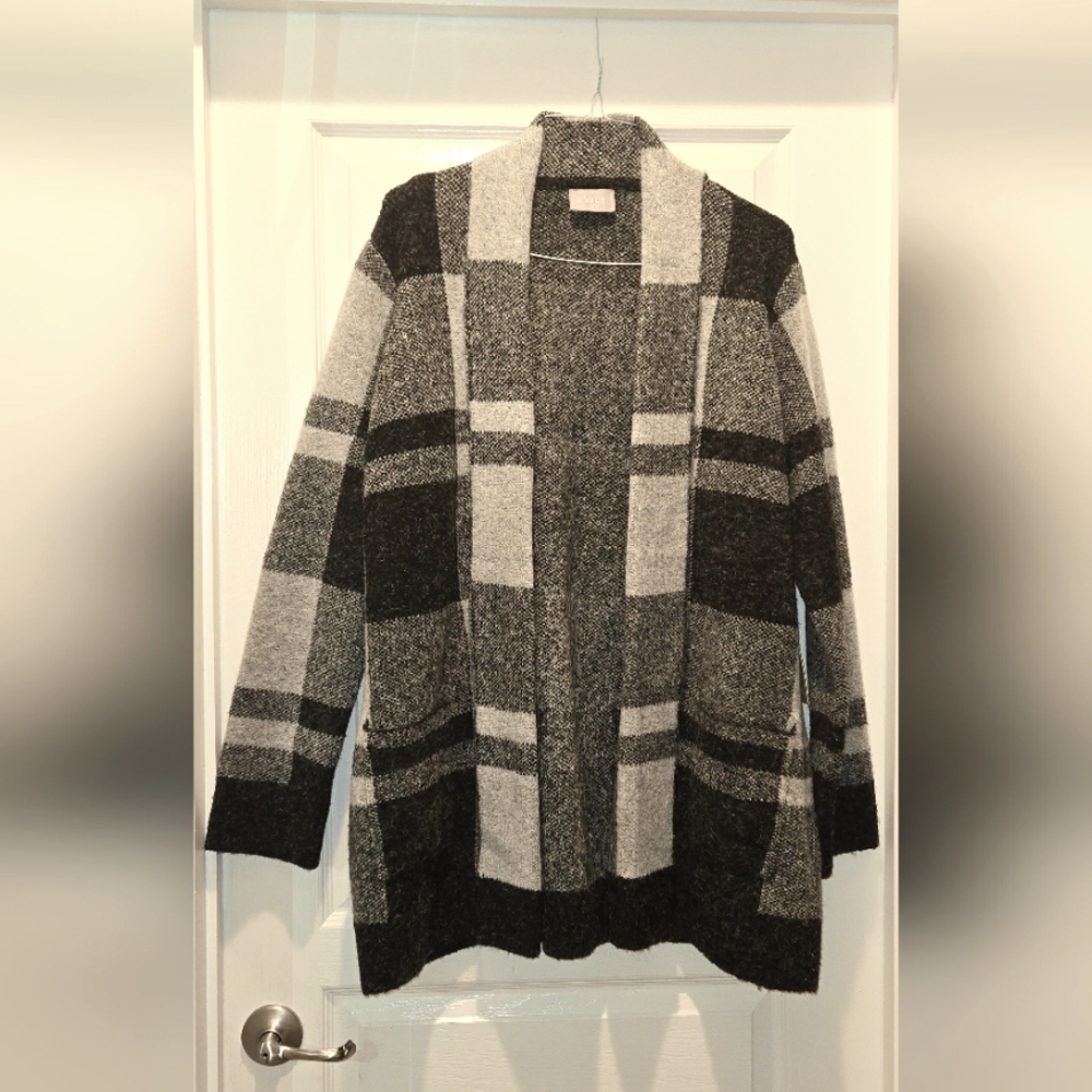 Cyrus Miley Two Pocket Cardigan Charcoal/Frostgray XL NEW!